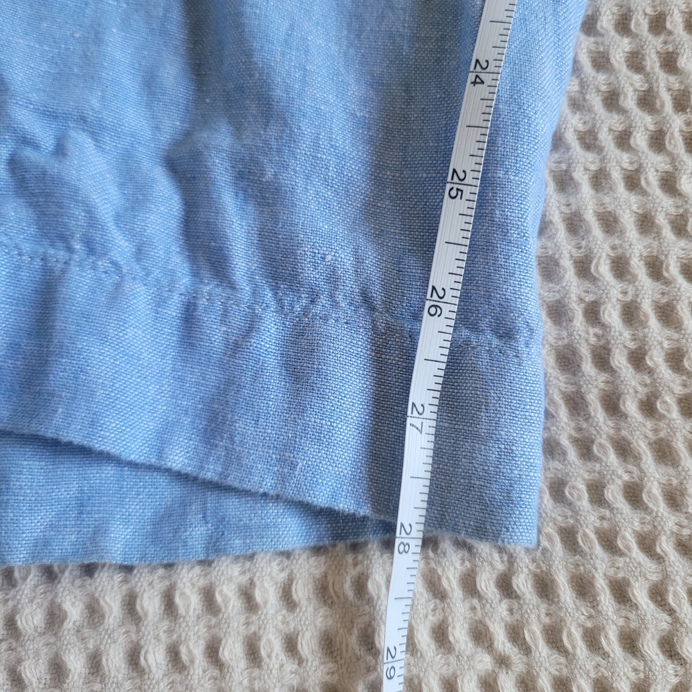 Talbots 100% Linen Sky Blue Wide Leg Pants 2XL Petite - Picture 11 of 13